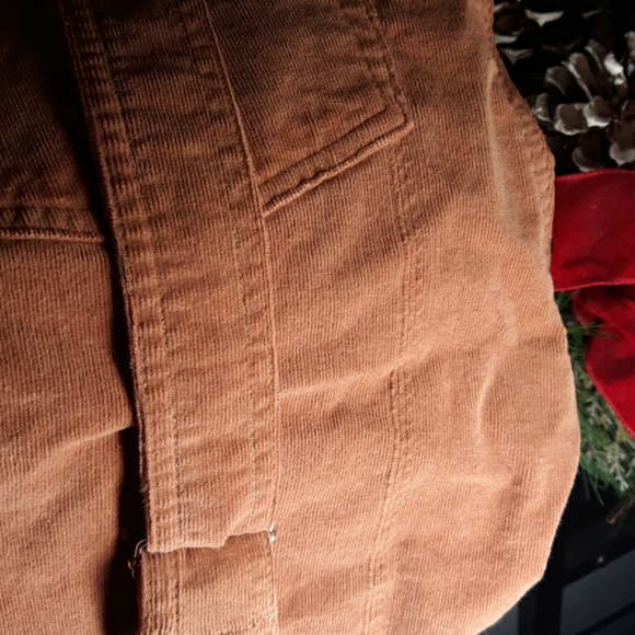 🧡 7 FAM Corduroy Cropped Slim Kick Overalls - Picture 7 of 7